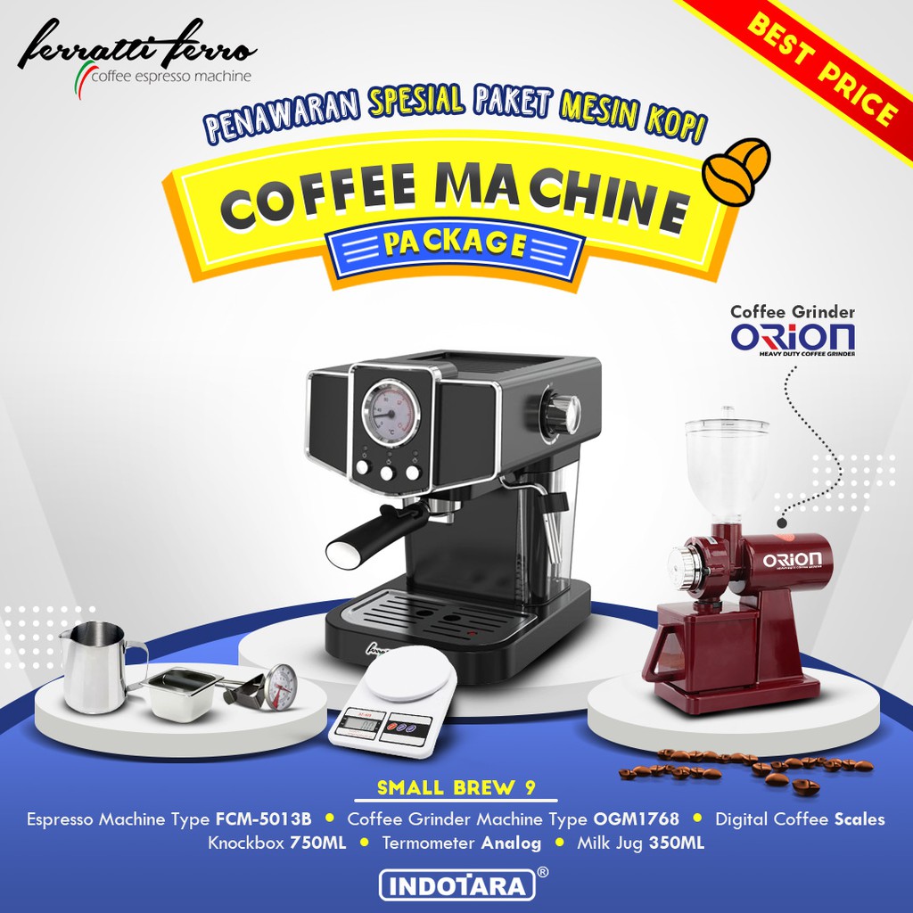 Paket mesin kopi Espresso Small Brew 7 - 8 - 9