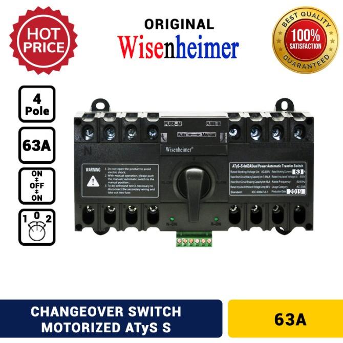 Change Over Switch 4P 63A Motorized ATyS Ohm Saklar 63 A Wisenheimer ada stock