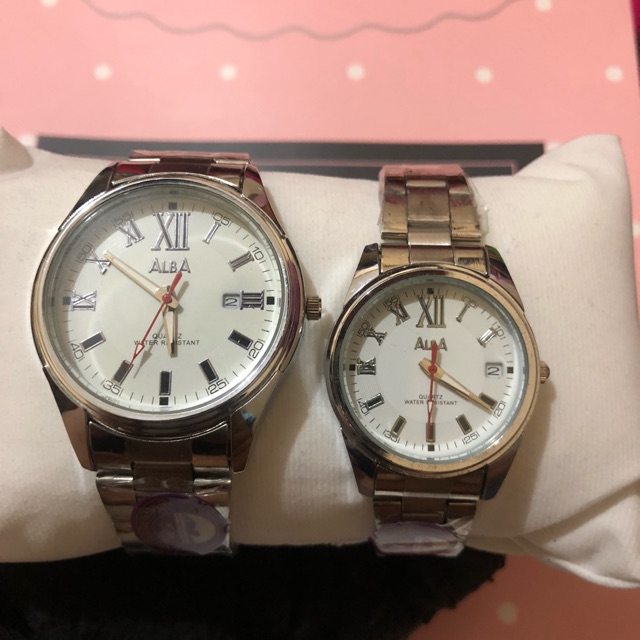 ALBA  Jam ALBA jam analog couple (angka romawi)