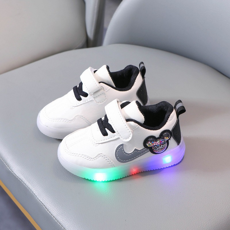 Juragan Junior [COD] Sepatu MAIKY Lampu LED Anak Perempuan Import Size 21-30