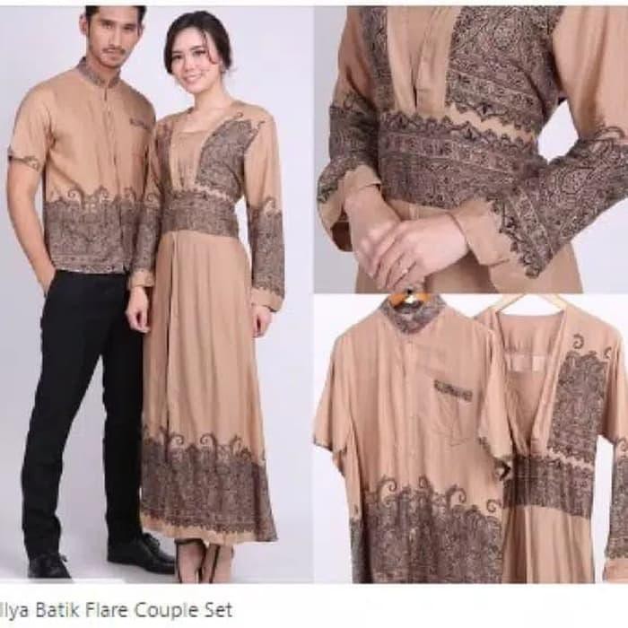 Sangat Populer Baju Batik Couple Baju Gamis Muslim Syar'I - Hitam