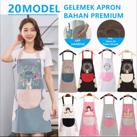 Celmek Masak Motif Karakter Apron Masak Premium LDS44