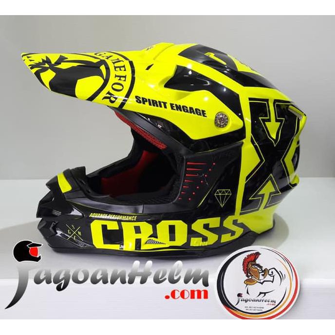 PRODUK BAGUS GM HELM CR #01 SE | YELLOW FLUO BLACK | CR01 SUPER CROSS TRAIL EKONOMIS