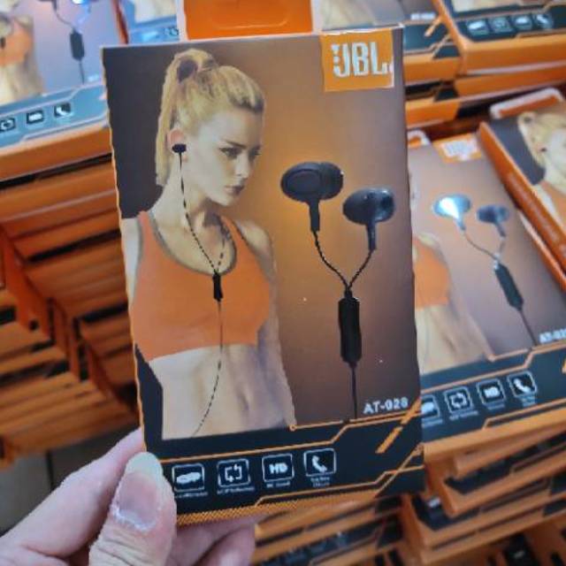 Headset J Handsfree Earphone J AT028 Bass AT-028