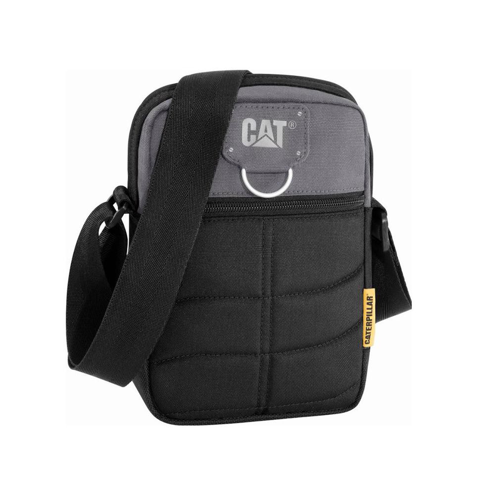 Paling Murah Caterpillar Rodney Tas Selempang Pria - Black Anthracite Coffee