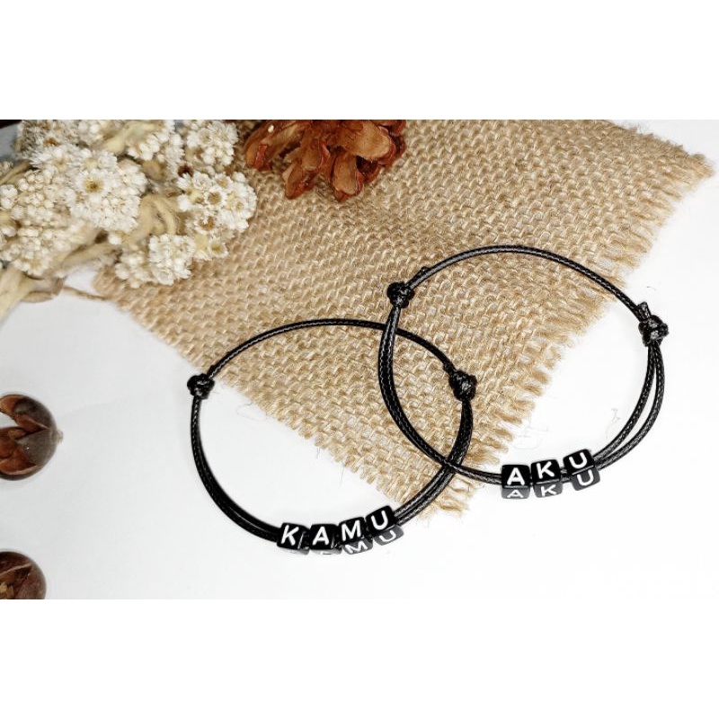 Gelang Nama / Gelang Nama Dadu ( Anti air ) / Gelang Nama Couple ( bisa COD )