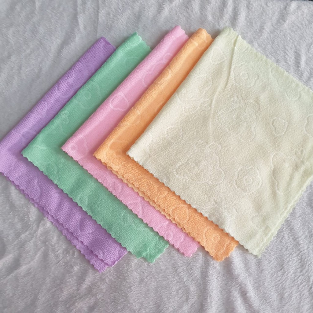 Handuk Serba Guna Embos SIZE 30X60CM microfiber Polos dewasa Lembut/ Handuk muka/souvenir WJ-10