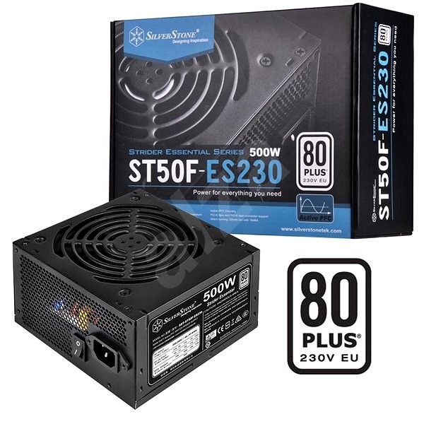 PSU SILVERSTONE ST50F-ES230 - 500 Watt 80+ Flat Cable Power Supply