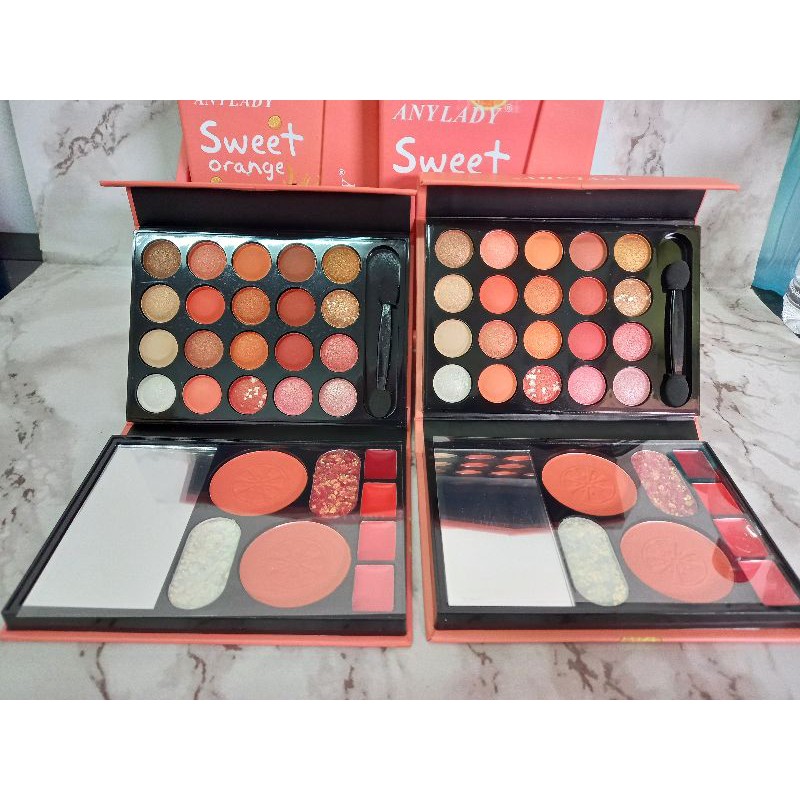 BEST SELLER EYESHADOW +BLUSHER+GLITER SWEET ORANGE ANYLADY | TODAY I CHOISE JOY  NO.8624