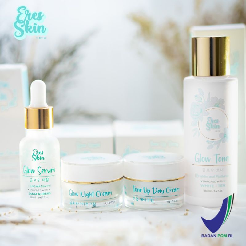 ERESSKIN] PAKET CREAM GLOWING WHITENING PEMUTIH GLOW KINCLONG WAJAH ARTIS BPOM