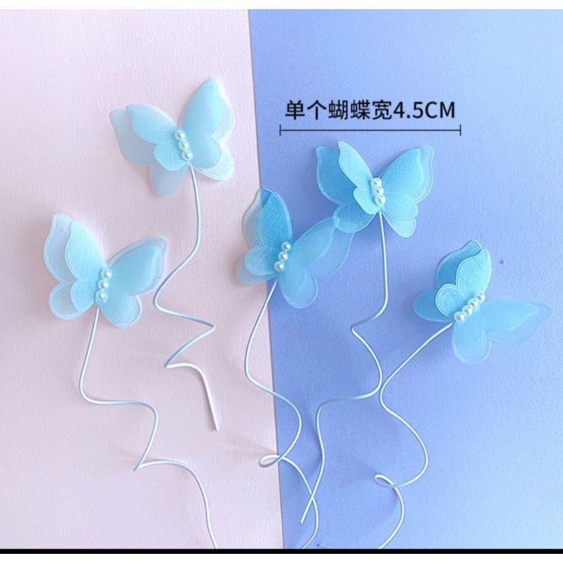 

cake topper kupu kupu mutiara hiasan kue