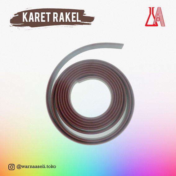 KARET RAKEL COKELAT UNTUK SABLON PLASTIK KERTAS MIKA