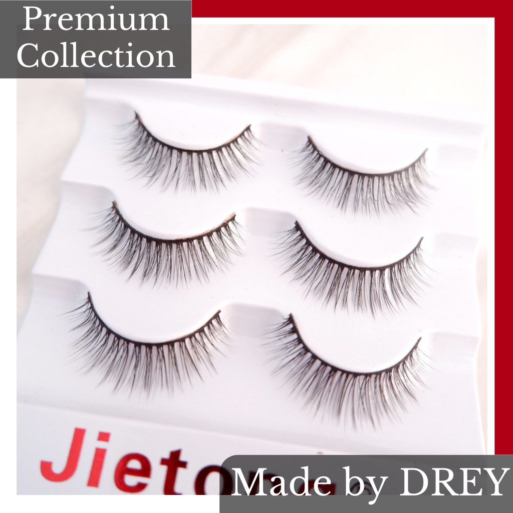 Bulu mata palsu jietong natural human hair import / eyelash natural import