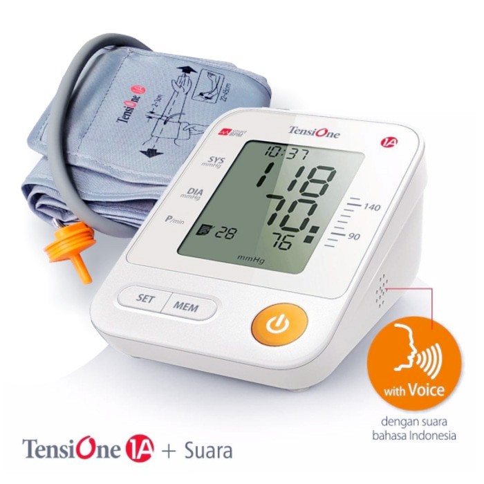 Tensimeter Digital + Suara / TensiOne 1A merek OneMed (Termasuk Adaptor)