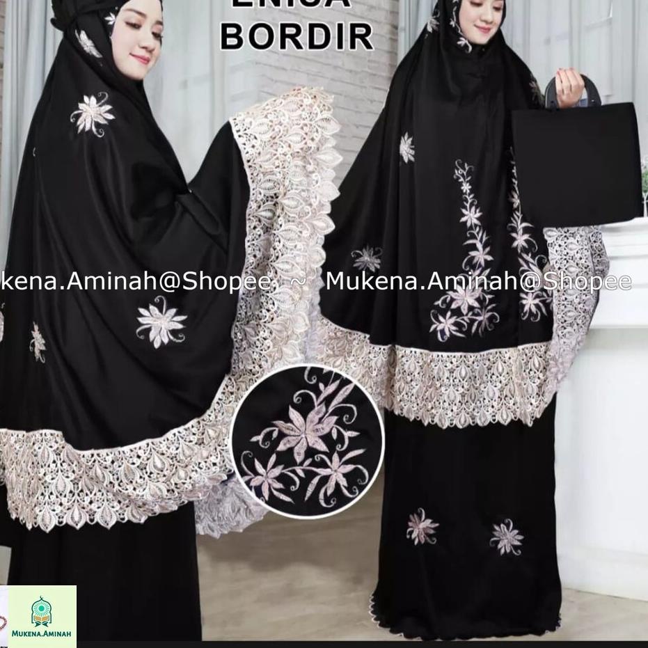 ❀ MUKENA DEWASA ENISA LUNA MAYA RENDA BORDIR MEWAH ✻