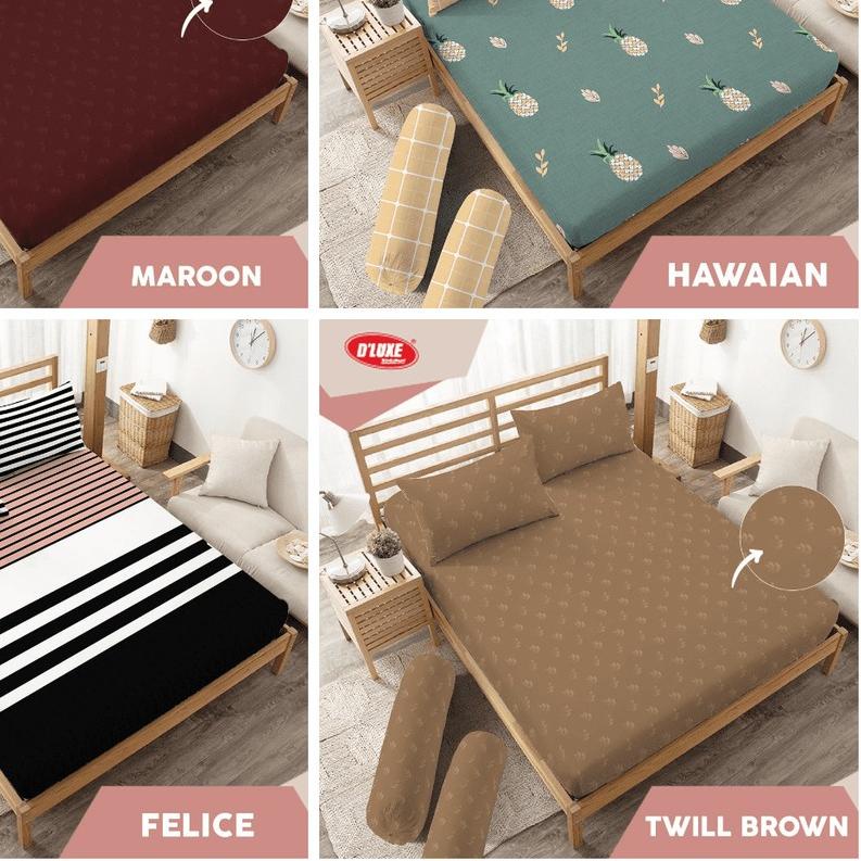 ➢ Sprei Kintakun D'luxe Uk.180 x 200 & Uk. 160 x 200 Tinggi 20 cm Bunny, Aurelia, Hazel, Caroline, E