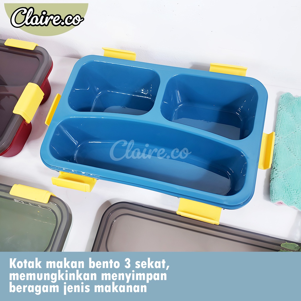 Kotak Bento 3 Lubang A268 / Lunch Box / Kotak Makan 3 Lubang