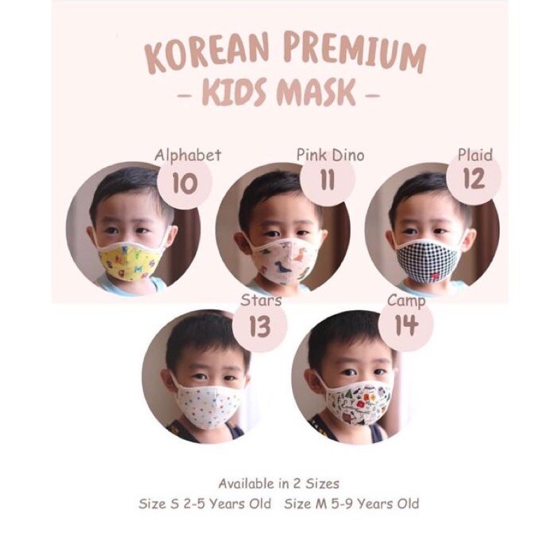 Down to earth Benian Korean Kids Mask Masker Anak Premium