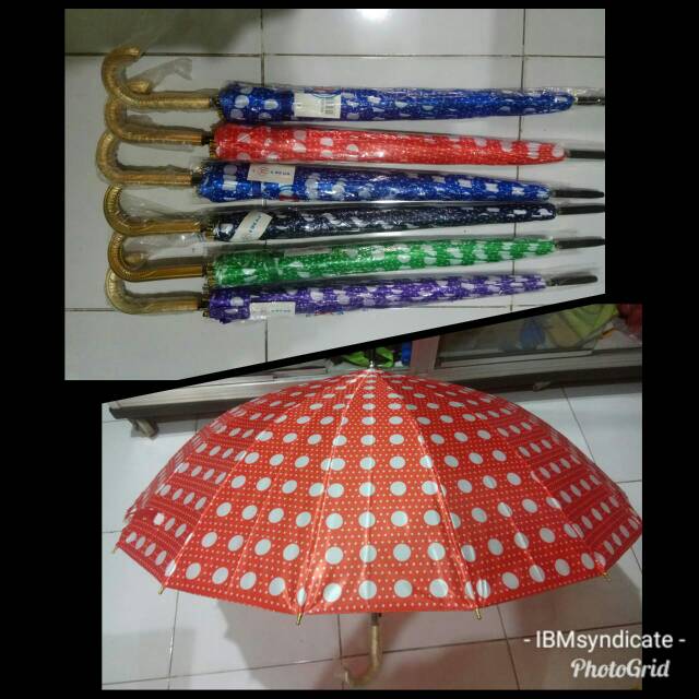 Payung Satin 16 Jari Tingkat Motif