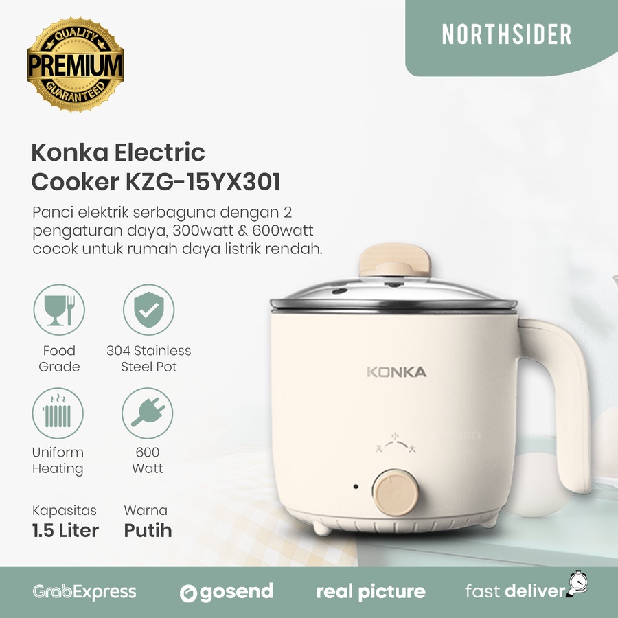 KONKA ELECTRIC COOKER 1.5L | PANCI ELEKTRIK SERBAGUNA