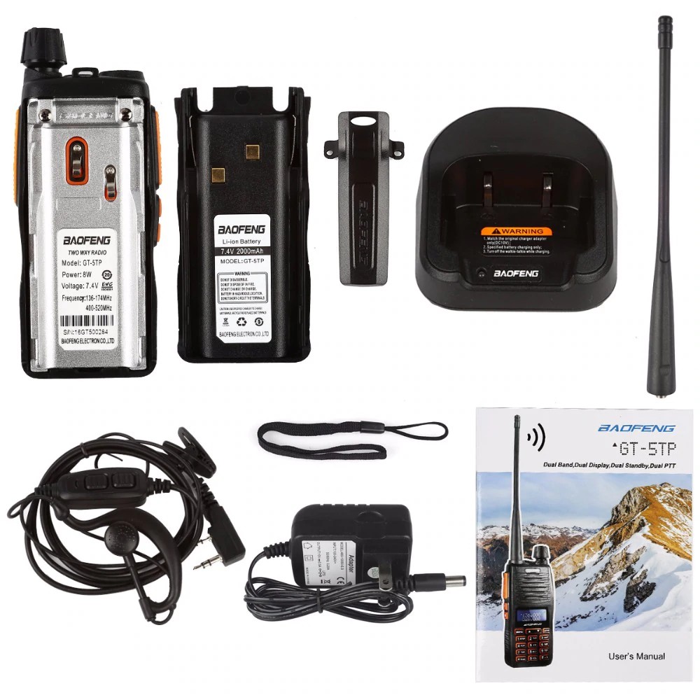 AKN88 - HT GT-5TP WALKIE TALKIE 3 POWER DUAL BAND VHF UHF