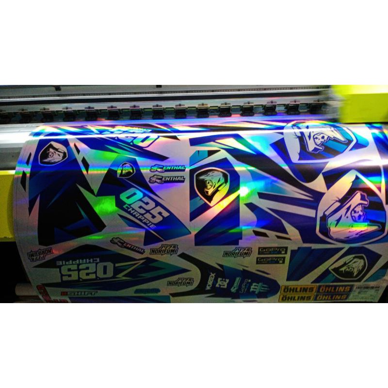 DECAL STIKER STICKER KLX D-TRACKER FULL HOLOGRAM COSTUM