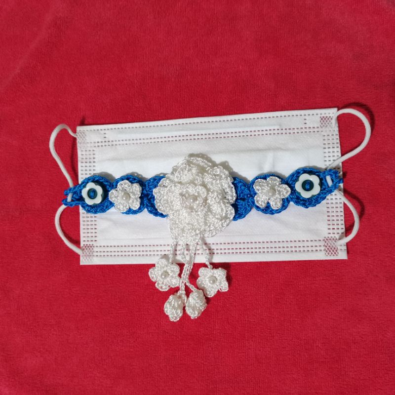 Konektor Masker Rajut Bunga