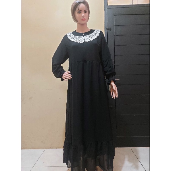 Gamis seruty renda dada