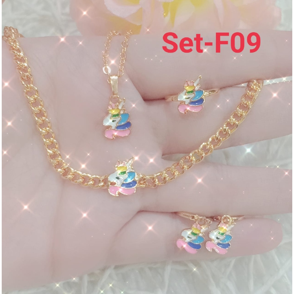 COD,SET PERHIASAN ANAK KARAKTER FASHION 4 IN 1  &quot;atmos_27&quot;