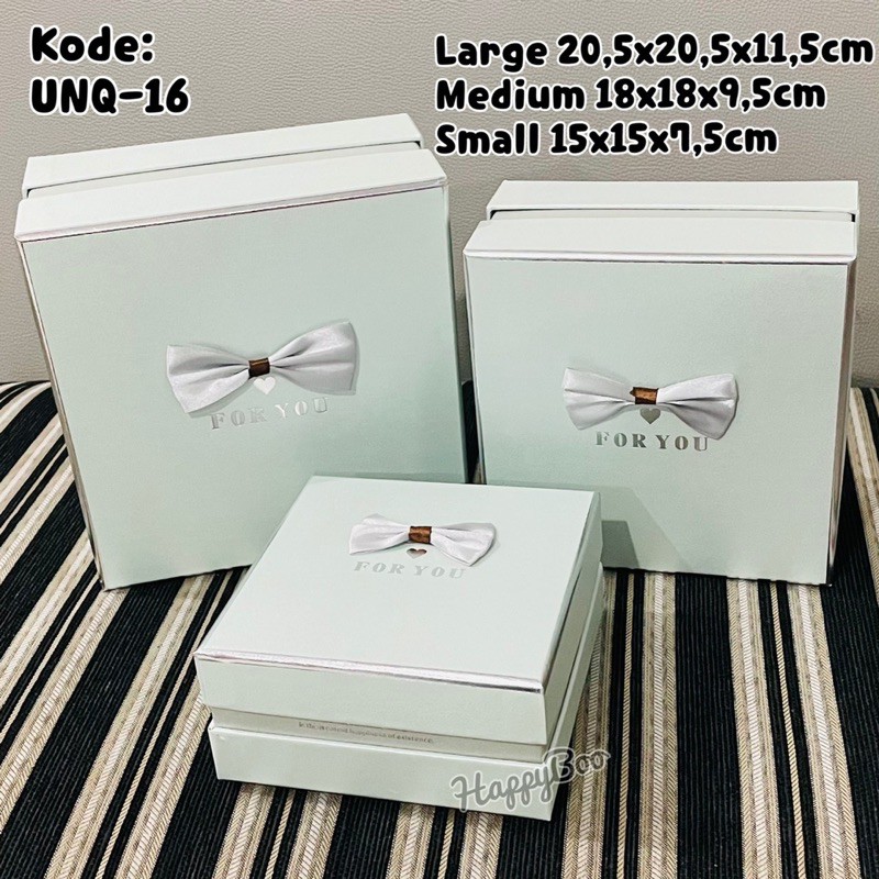 kotak kado gift box kado hampers unq16 set 3 susun / satuan large small medium besar sedang kecil