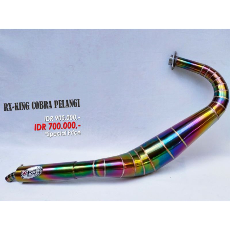 knalpot rx king kolong cobra pelangi original wrs