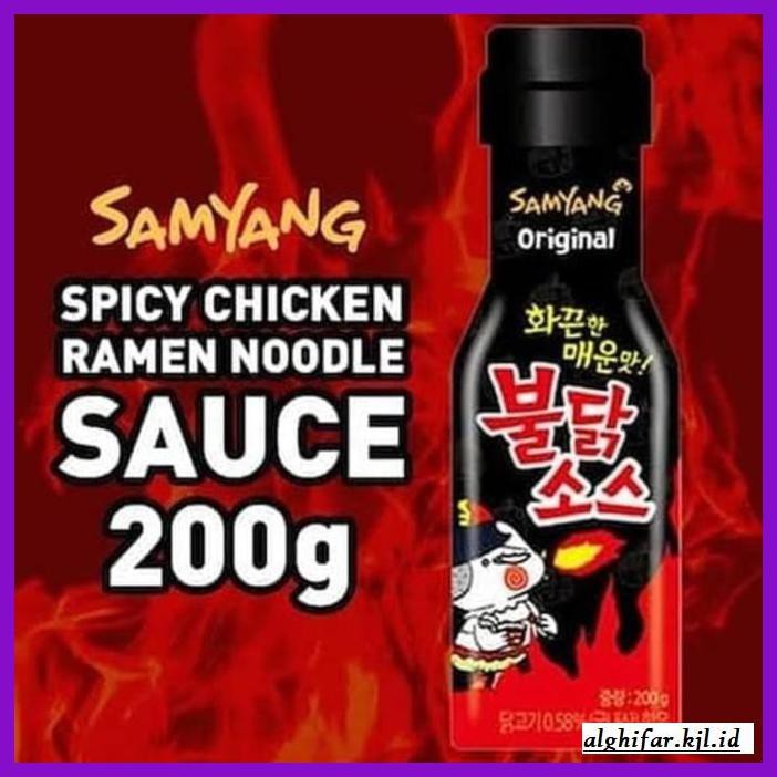 

gnidderdsaus- saos samyang / samyang sauce / saus samyang logo halal - no logo halal, hitam original