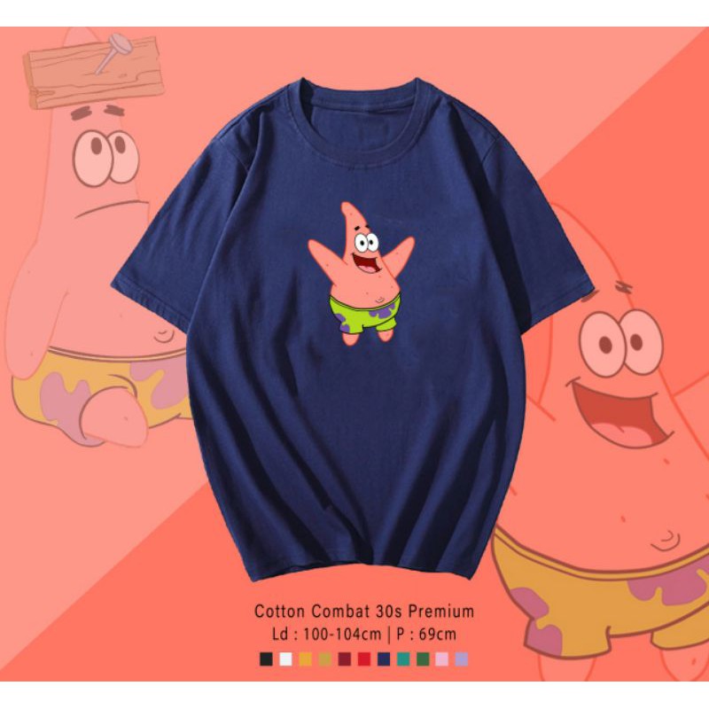 T-SHIRT / TUMBLR TEE KAOS HAPPY PATRICK OVERSIZE PREMIUM