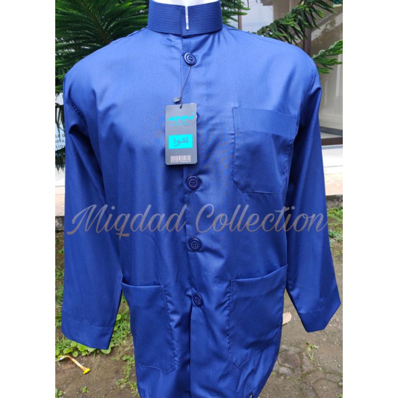 Termurah Baju Koko Ammu Collection Original Model Haibah / Ammu Biru Navy /Koko Habaib / Ammu Dewasa