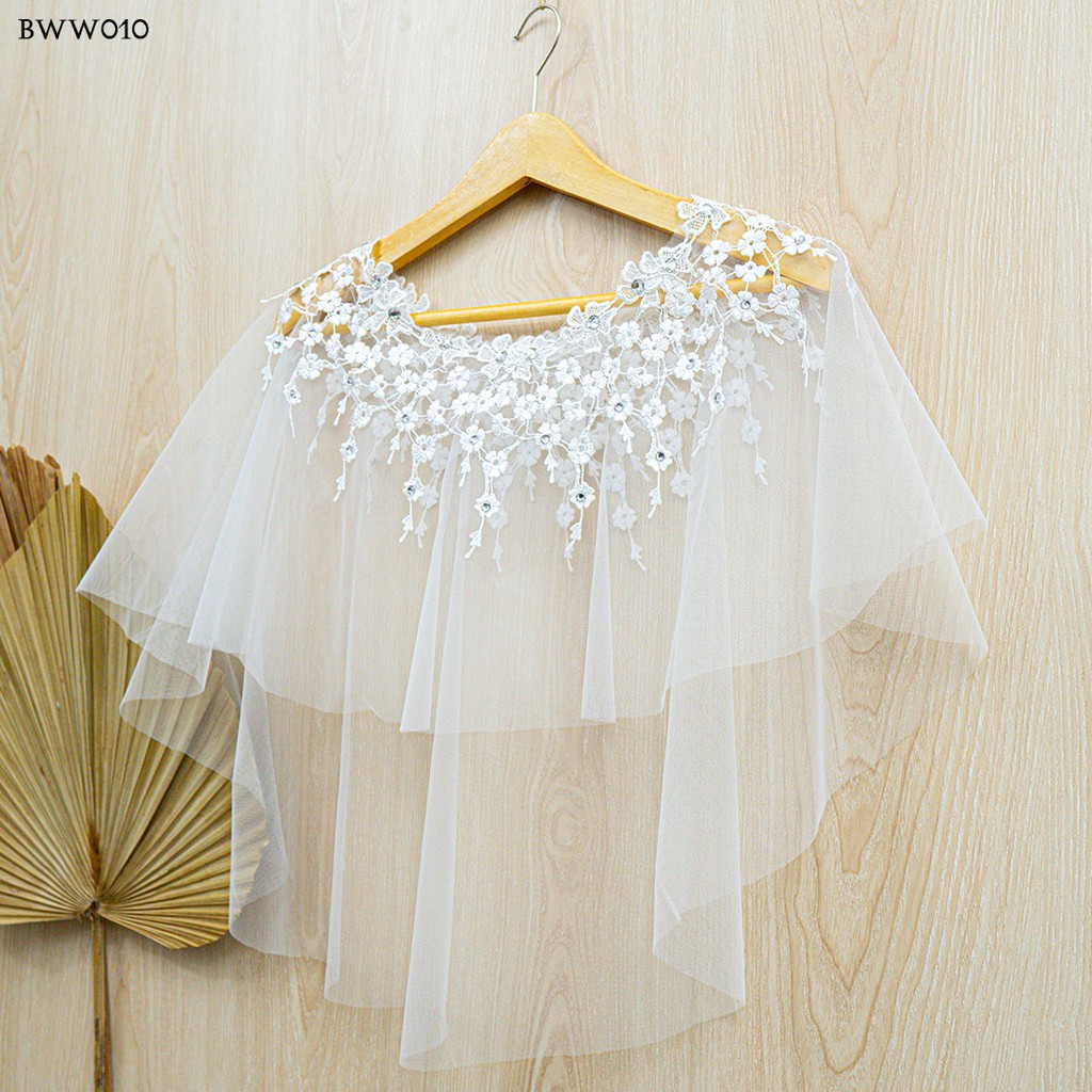 [PALING LARIS] BOLERO WEDDING BROKAT RENDA PUTIH WANITA KOREA MODERN BWW010