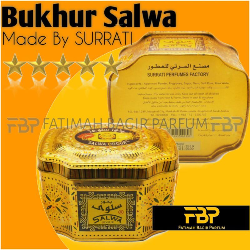 (Bisa Cod) Bukhur Salwa Dupa Menyan Arab Original Buhur Odur Bakhoor Surrati