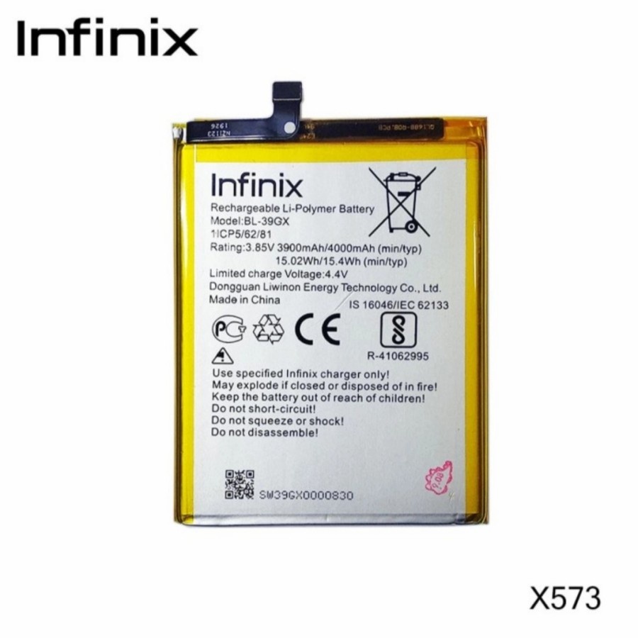 Baterai Battery Original Infinix HOT 6 PRO , infinix hot S3 .X608 , BL-39GX , BL39GX