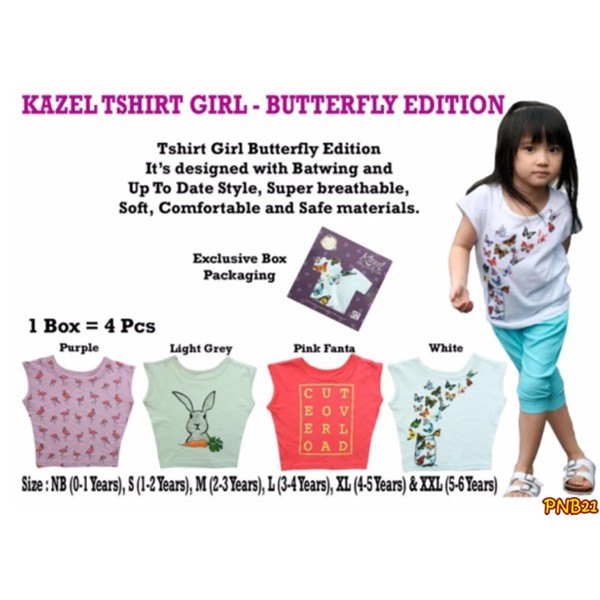 PNB21 KAZEL TSHIRT GIRL BUTTERFLY EDITION