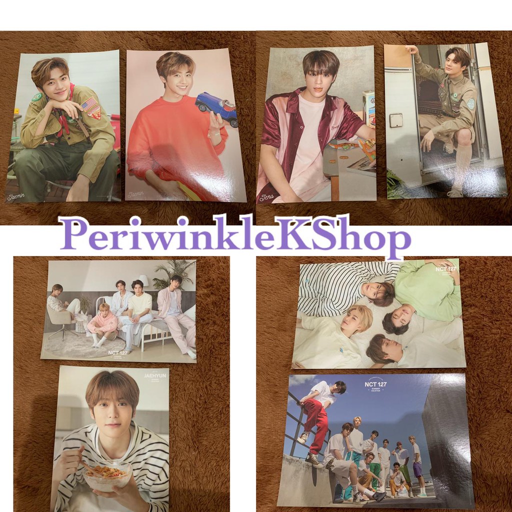 A4 Poster Summer Vacation Kit NCT 127  Group, Jaehyun, NCT DREAM Jaemin & Jeno