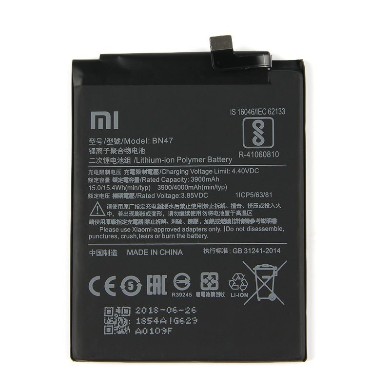 Battery Batre Baterai Xiaomi Redmi 6 Pro Mi A2 Lite BN47 BN-47 BN 47