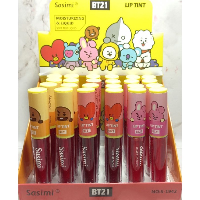 PROMO PER6PCS LIP TINT SASIMI BT21 MOISTURIZING &amp; LIQUID NO. S-1942