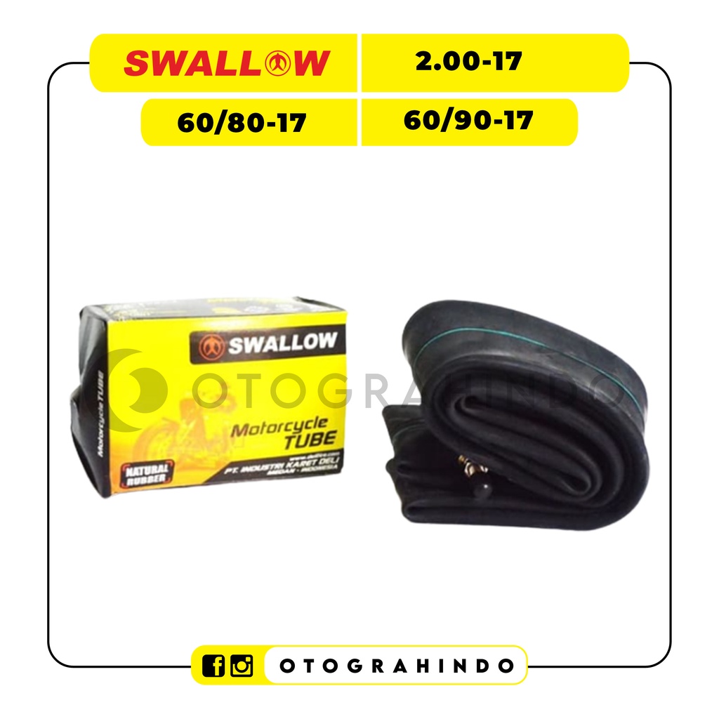 BAN DALAM MOTOR SWALLOW UKURAN 60/80 60/90 200 RING 17 BAN DALAM MOTOR DRAG RACING BAN CACING