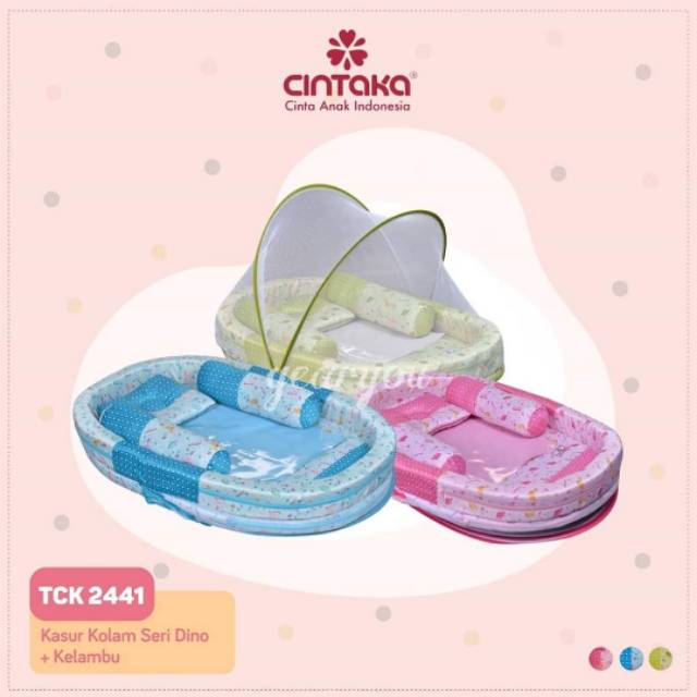 CINTAKA Kasur Kolam Seri Dino + Kelambu - TCK2441