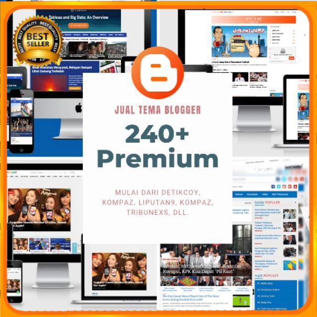 PROMO Jual 240 Tema Blogger Templates Premium Terbaik BANYAK BONUS
