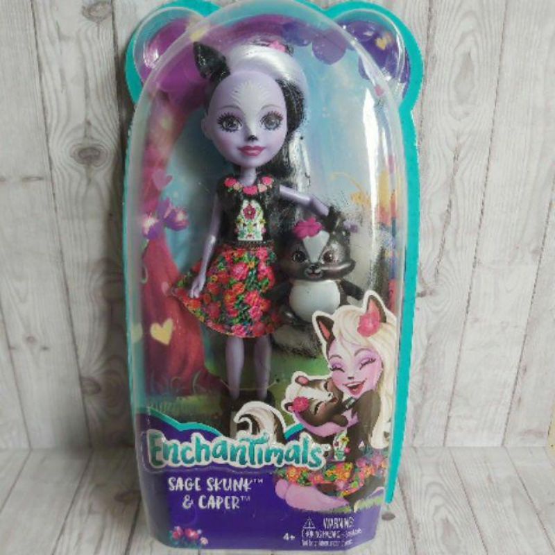 Enchantimals Doll SAGE SKUNK & CAPER (Boneka Enchantimals)