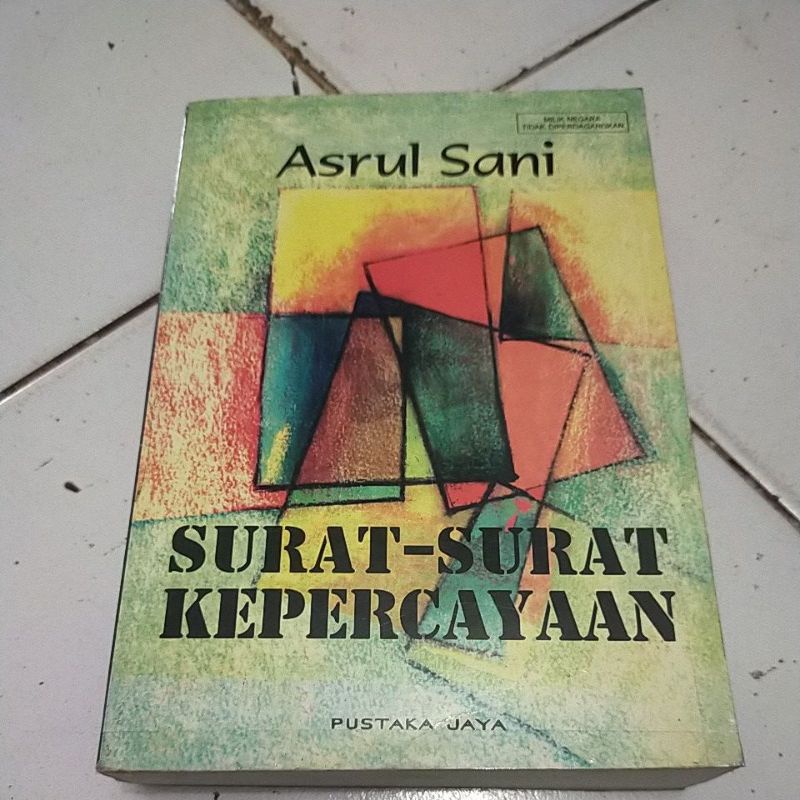 BUKU SASTRA SURAT SURAT KEPERCAYAAN BY ASRUL SANI