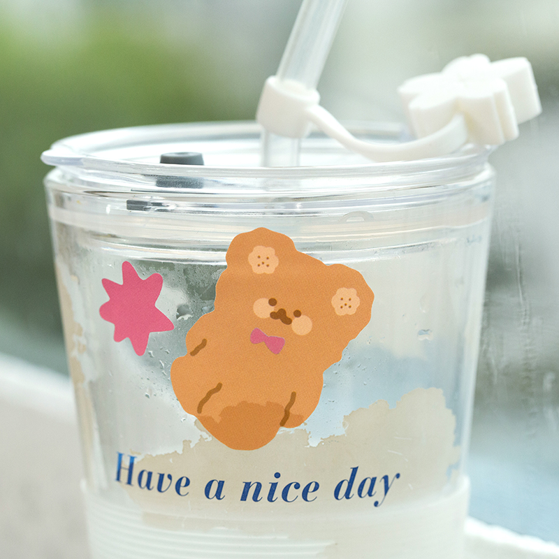 imoda 1Lembar Stiker Beruang Lucu DIY Perlengkapan Dekorasi Diary Stiker Untuk Scrapbook-1
