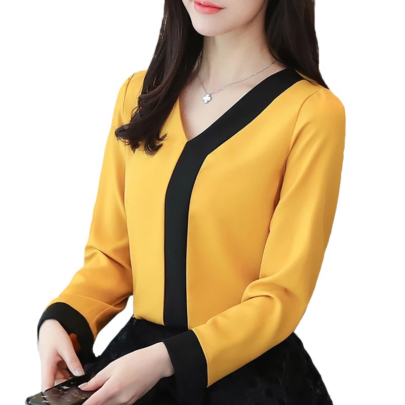 Blouse Tangan Panjang Wanita Gaya Korea Model Terbaru - XSHOP Titin