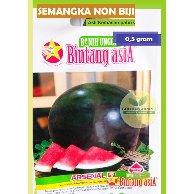 Benih Semangka non biji ARSENAL F1 Bintang Asia Original Pack