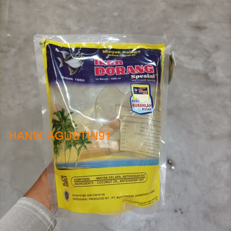 

Minyak Goreng IKAN DORANG SPESIAL 1900 ml Kelapa Fried Oil Ikan Dorang Special / Minyak Goreng Minyak Kelapa Cap Ikan Dorang Spesial Pouch 1900ml